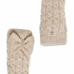 Accessoires Chaussettes Hautes Femme Ugg - W Laila Bow 1113637 Crgd Beige -Promos Ugg Magasin 0194715216761 0081
