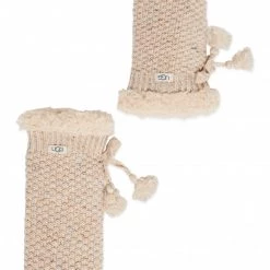 Accessoires Chaussettes Hautes Femme Ugg - W Nessie Fleece 1121162 Oat Beige -Promos Ugg Magasin 0194715698482 0054