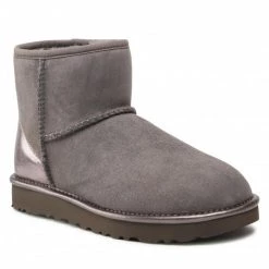 Femme Chaussures UGG - W Classic Mini Shine 1120872 Chrc Gris