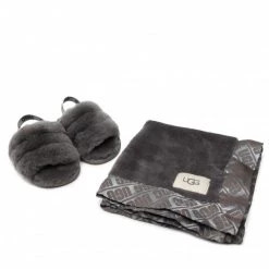 Enfant Chaussons Ugg - I Fluff Yeah Slide And Lovey 1124941I Chrc Gris