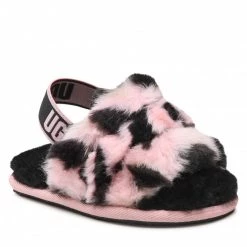 Enfant Chaussons Ugg - T Fluff Yeah Animalia 1124939T Pslp Multicolore, Rose
