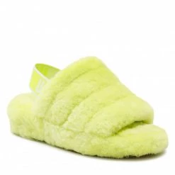 Femme Chaussons UGG - W Fluff Yeah Slide 1095119 Klm Vert