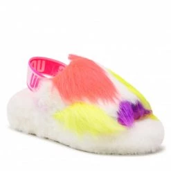 Femme Chaussons UGG - W Fluff Yeah Party Spots 1125006 Wht Multicolore