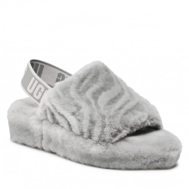 Femme Chaussons UGG - W Fluff Yeah Wavy 1125009 Cbb Gris 3 Femme Chaussons UGG - W Fluff Yeah Wavy 1125009 Cbb Gris