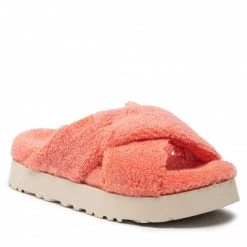 Femme Mules / Sandales De Bain UGG - W Fuzz Sugar Terry Cross Slide 1126385 Pblss Orange