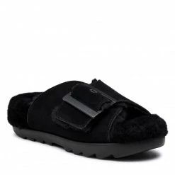 Femme Mules / Sandales De Bain UGG - W Outslide Buckle 1125048 Blks Noir