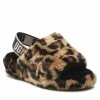 Femme Chaussons UGG - W Fluff Yeah Slide Spotty 1130883 Nat Marron -Promos Ugg Magasin 01 0000301214830 rz