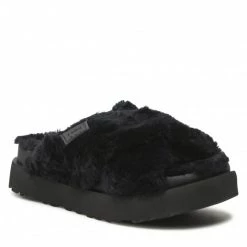 Femme Mules / Sandales De Bain UGG - W Fuzz Sugar Cross Slide 1135131 BLK Noir