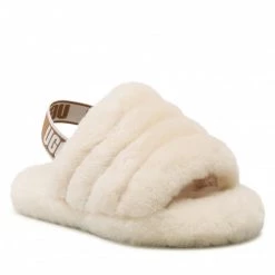 Unisexe Chaussons Ugg - K Fluff Yeah Slide 1098494K Nat Beige
