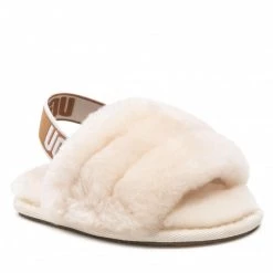 Enfant Chaussons Ugg - T Fluff Yeah Slide 1098579T Nat Beige