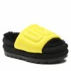 Femme Chaussons Ugg - W Maxi Graphic Slide 1131992 Cyblc Jaune -Promos Ugg Magasin 01 0000301231912 rz