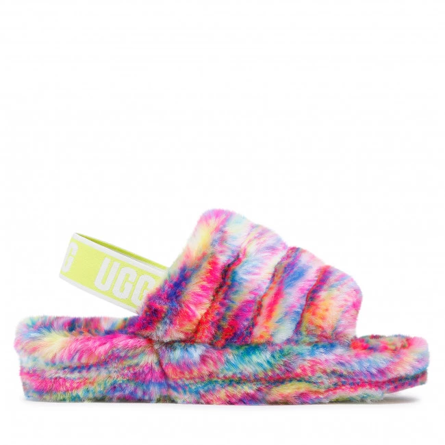 Femme Chaussons UGG - W Fluff Yeah Pixelate 1125007 Wht Multicolore 4 Femme Chaussons UGG - W Fluff Yeah Pixelate 1125007 Wht Multicolore – Image 2