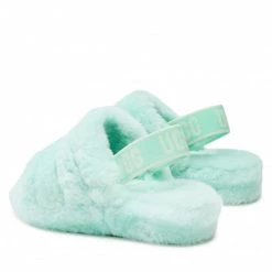 Femme Chaussons UGG - W Fluff Yeah Slide 1095119 Pemr Vert -Promos Ugg Magasin 03 0000300313824 rz