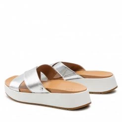Femme Mules / Sandales De Bain UGG - W Emily 1119745 Slvm Argent -Promos Ugg Magasin 03 0000300314661 rz