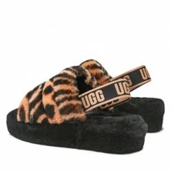 Femme Chaussons UGG - W Fluff Yeah Animal 1127073 Lbtt Marron -Promos Ugg Magasin 03 0000300314791 rz 1