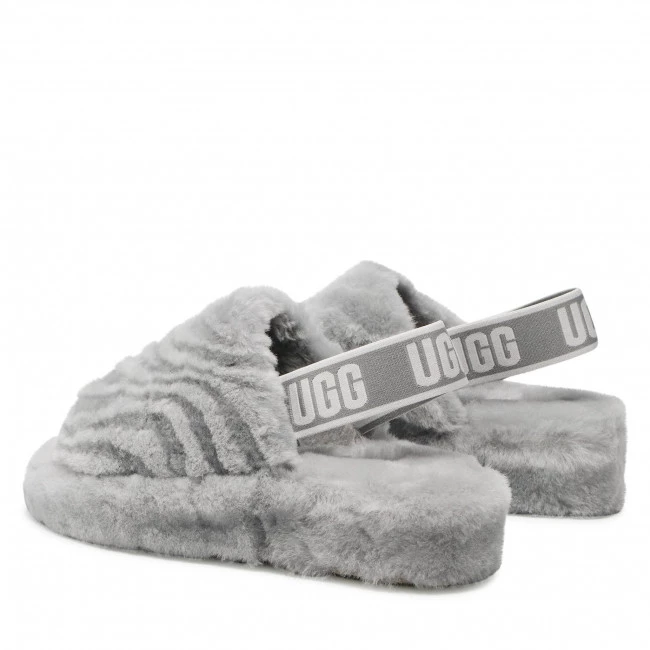 Femme Chaussons UGG - W Fluff Yeah Wavy 1125009 Cbb Gris 5 Femme Chaussons UGG - W Fluff Yeah Wavy 1125009 Cbb Gris – Image 3