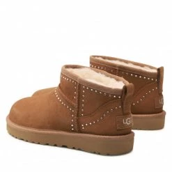 Femme Chaussures UGG - W Classic Ultra Mini Bling 1119871 Che Marron -Promos Ugg Magasin 03 0000301213659 rz