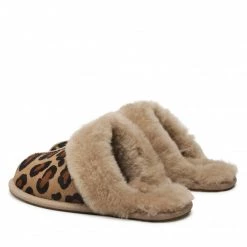 Femme Chaussons Ugg - W Scuffette II Spotty 1130886 Nat Marron -Promos Ugg Magasin 03 0000301214861 rz