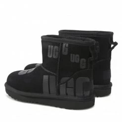 Enfant Chaussures UGG - Kids' Classic Mini Scatter Graphic 1134952K Blk Noir -Promos Ugg Magasin 03 0000301218791 rz