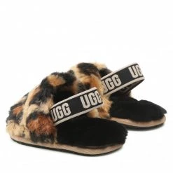 Enfant Chaussons UGG - T Fluff Yeah Slide Spotty 1134955T Nat Marron -Promos Ugg Magasin 03 0000301220114 rz