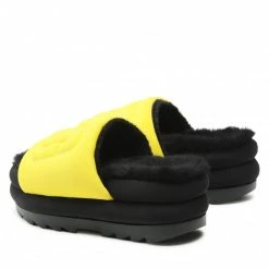 Femme Chaussons Ugg - W Maxi Graphic Slide 1131992 Cyblc Jaune -Promos Ugg Magasin 03 0000301231912 rz