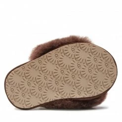 Enfant Chaussons UGG - T Fluff Teah Slide Lion Stuffie 1127712T Sclt Marron -Promos Ugg Magasin 04 0000300310694 rz