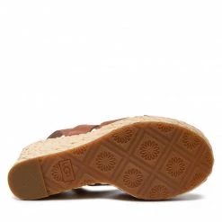 Femme Espadrilles UGG - W Careena 1128251 Clthr Marron -Promos Ugg Magasin 04 0000300314296 is