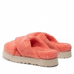 Femme Mules / Sandales De Bain UGG - W Fuzz Sugar Terry Cross Slide 1126385 Pblss Orange -Promos Ugg Magasin 04 0000300315095 fp