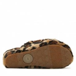 Femme Chaussons UGG - W Fluff Yeah Slide Spotty 1130883 Nat Marron -Promos Ugg Magasin 04 0000301214830 rz
