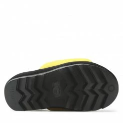 Femme Chaussons Ugg - W Maxi Graphic Slide 1131992 Cyblc Jaune -Promos Ugg Magasin 04 0000301231912 rz