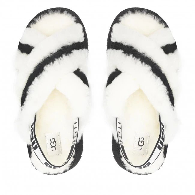 Femme Chaussons UGG - W Disco Cross Slide 1121550 Wht Blanc 7 Femme Chaussons UGG - W Disco Cross Slide 1121550 Wht Blanc – Image 5