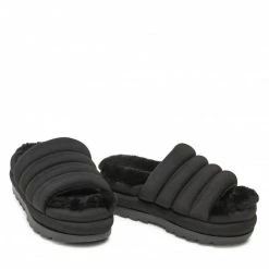 Femme Mules / Sandales De Bain UGG - W Maxi Slide 126377 Blk Noir -Promos Ugg Magasin 05 0000300315736 rz