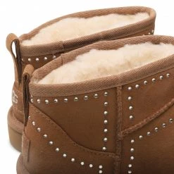 Femme Chaussures UGG - W Classic Ultra Mini Bling 1119871 Che Marron -Promos Ugg Magasin 05 0000301213659 rz