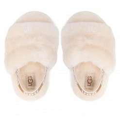 Enfant Chaussons Ugg - T Fluff Yeah Slide 1098579T Nat Beige -Promos Ugg Magasin 05 0000301220084 rz