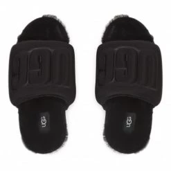 Femme Mules / Sandales De Bain Ugg - W Maxi Graphic Slide 1131992 Blk Noir -Promos Ugg Magasin 05 0000301231899 pl 1