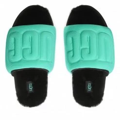 Femme Mules / Sandales De Bain Ugg - W Maxi Graphic Slide 1131992 Egbc Vert -Promos Ugg Magasin 05 0000301231936 rz