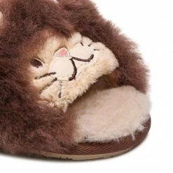 Enfant Chaussons UGG - T Fluff Teah Slide Lion Stuffie 1127712T Sclt Marron -Promos Ugg Magasin 06 0000300310694 rz