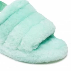Femme Chaussons UGG - W Fluff Yeah Slide 1095119 Pemr Vert -Promos Ugg Magasin 06 0000300313824 rz