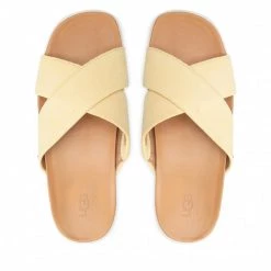 Femme Mules / Sandales De Bain UGG - W Emily 1119745 Bpsd Jaune -Promos Ugg Magasin 06 0000300314685 rz