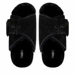 Femme Mules / Sandales De Bain UGG - W Outslide Buckle 1125048 Blks Noir -Promos Ugg Magasin 06 0000300315699 rz