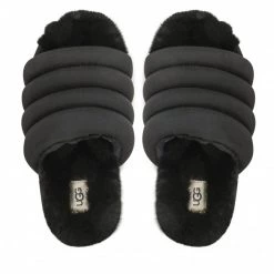 Femme Mules / Sandales De Bain UGG - W Maxi Slide 126377 Blk Noir -Promos Ugg Magasin 06 0000300315736 rz