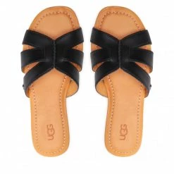 Femme Mules / Sandales De Bain UGG - W Teague 1119750 Blle Noir -Promos Ugg Magasin 06 0000300316290 rz