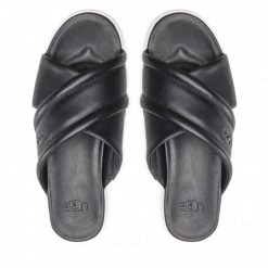 Femme Mules / Sandales De Bain UGG - W Zayne Crossband 1128635 Blle Noir -Promos Ugg Magasin 06 0000300316498 rz