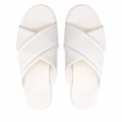 Femme Mules / Sandales De Bain UGG - W Zayne Crossband 1128635 Jlth Blanc -Promos Ugg Magasin 06 0000300316511 rz