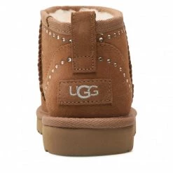 Femme Chaussures UGG - W Classic Ultra Mini Bling 1119871 Che Marron -Promos Ugg Magasin 06 0000301213659 rz