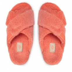Femme Mules / Sandales De Bain UGG - W Fuzz Sugar Terry Cross Slide 1126385 Pblss Orange -Promos Ugg Magasin 07 0000300315095 fp